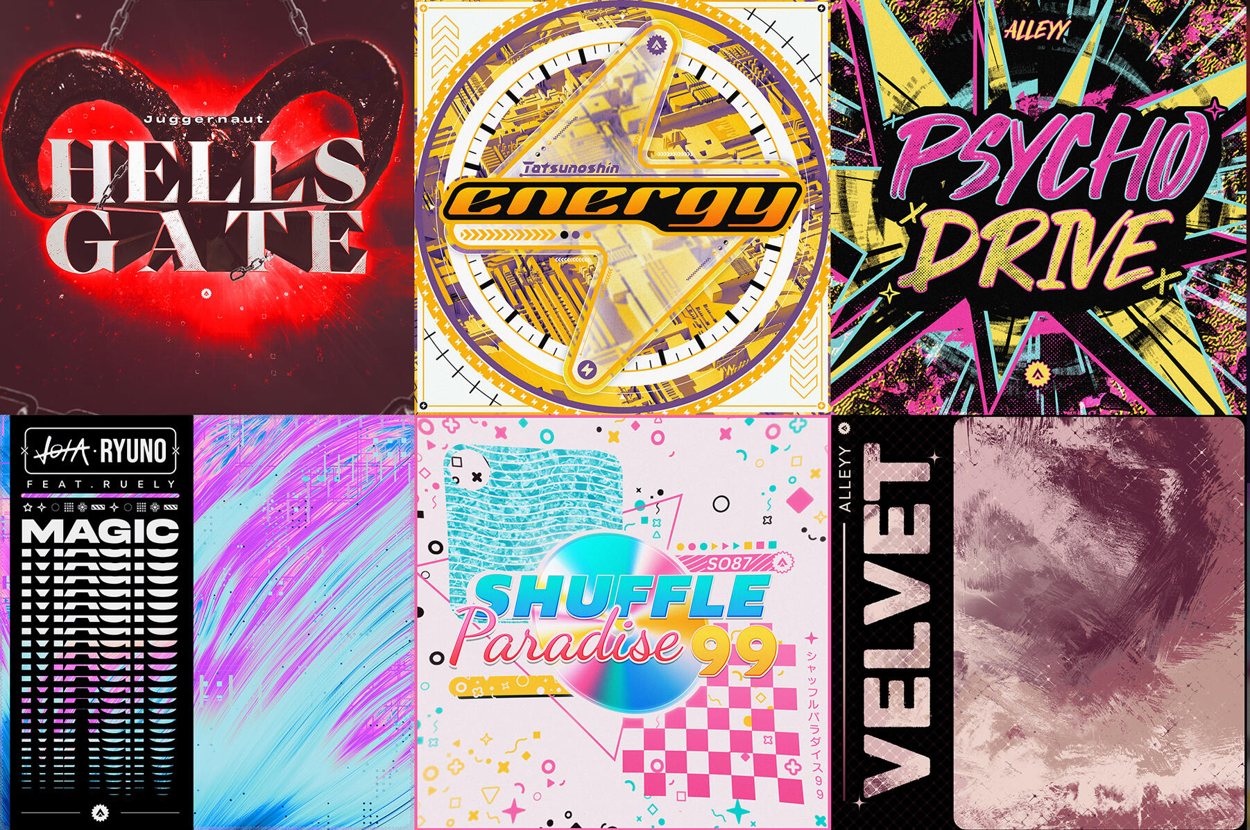 'Music Diver' Rhythm Game Covers