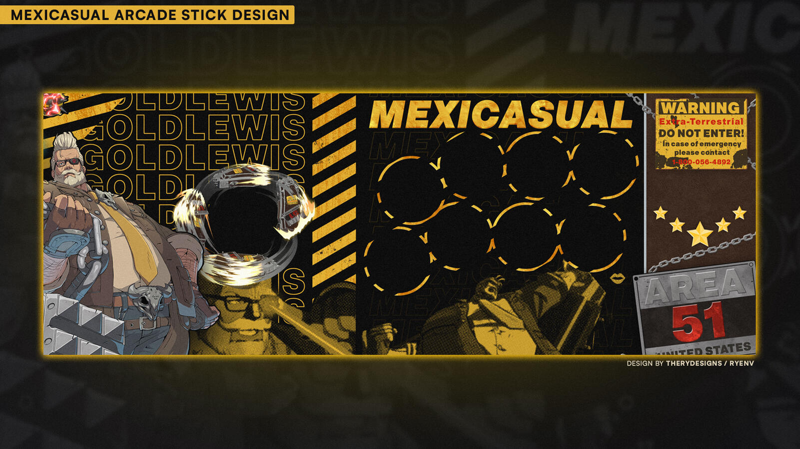 &#39;Mexicasual&#39; Fightstick Artwork